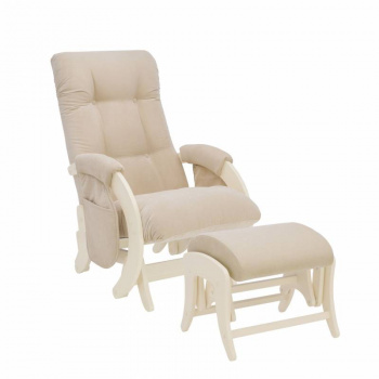 Кресло для кормления Milli Ария с пуфом 62x82x102 см, цвет: бежевый, дуб шампань