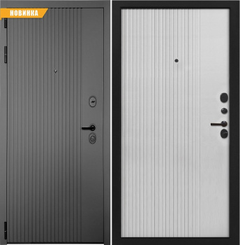Блок дверной металл Страж 3К Вертикаль 2050*860 L левая (Графит/Бетон снежный)