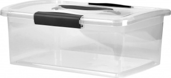 Ящик для хранения Keeplex Vision с защелками и ручкой 11л 35х23,5х22,2см прозрачный кристалл