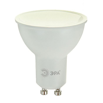 Лампа светодиодная  MR16 8W GU10 2700К тёплый белый ЭРА СТАНДАРТ (линза)