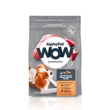 Корм AlphaPet WOW д/соб взрослых мелк пород Индейка/Рис 500г