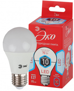 Лампа светодиодная  ЭРА LED smd A60-10w-840-E27_eco