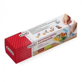 Вакуумная упаковка для продуктов питания + ручной насос (4+1) Komfi