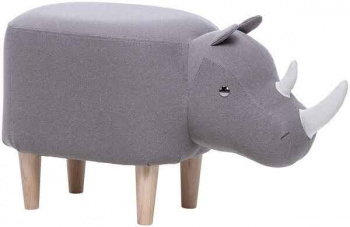 Пуф "Leset Rhino COMBI" Носорог 74х33х41см, цвет: серый