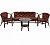 Набор мебели Багамы XL коричневый,  коричневый нат.ротанг 4 пр