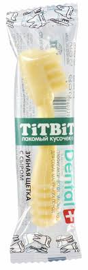 Лакомство Titbit д/соб Dental+ Зубная щетка с сыром д/мелк.пород 13г