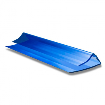 Профиль торцевой для поликарбоната PU 6мм 2,1м синий