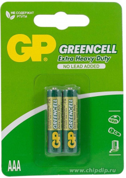 Батарейка GP greencell AAA 24G-OS2 (термо)