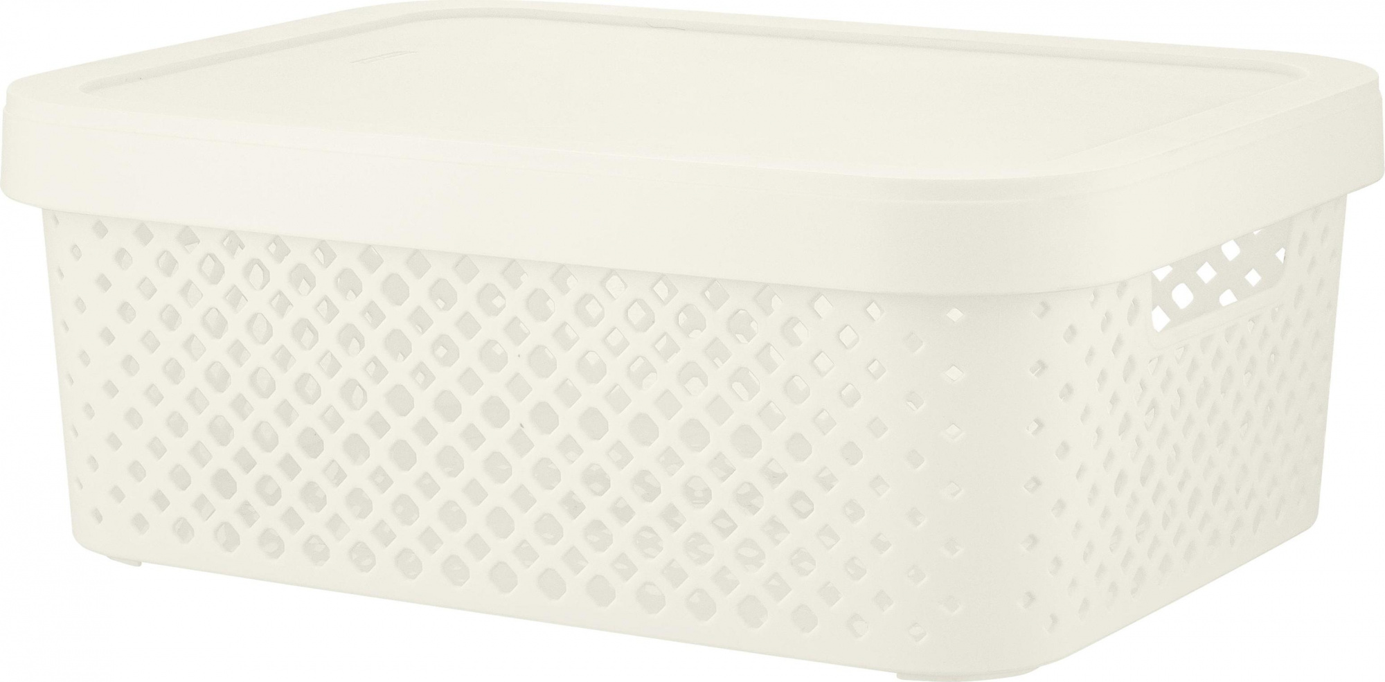 PT500601048 Корзинка для хранения с крышкой Plast Team Stockholm, 5л молочный туман