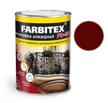 Грунт ГФ-021 "FARBITEX" красно-коричн., 1,8кг