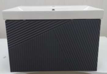 Тумба подвесная Edge 70 см графит с раковиной 9696-70 (Ш705,Г393,В397)