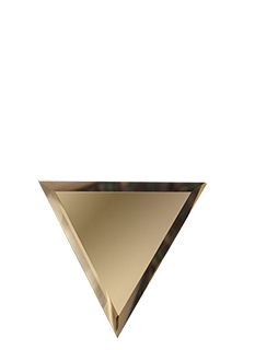 Плитка зеркальная бронзовая Полуромб с фацетом 10мм 300х255 мм