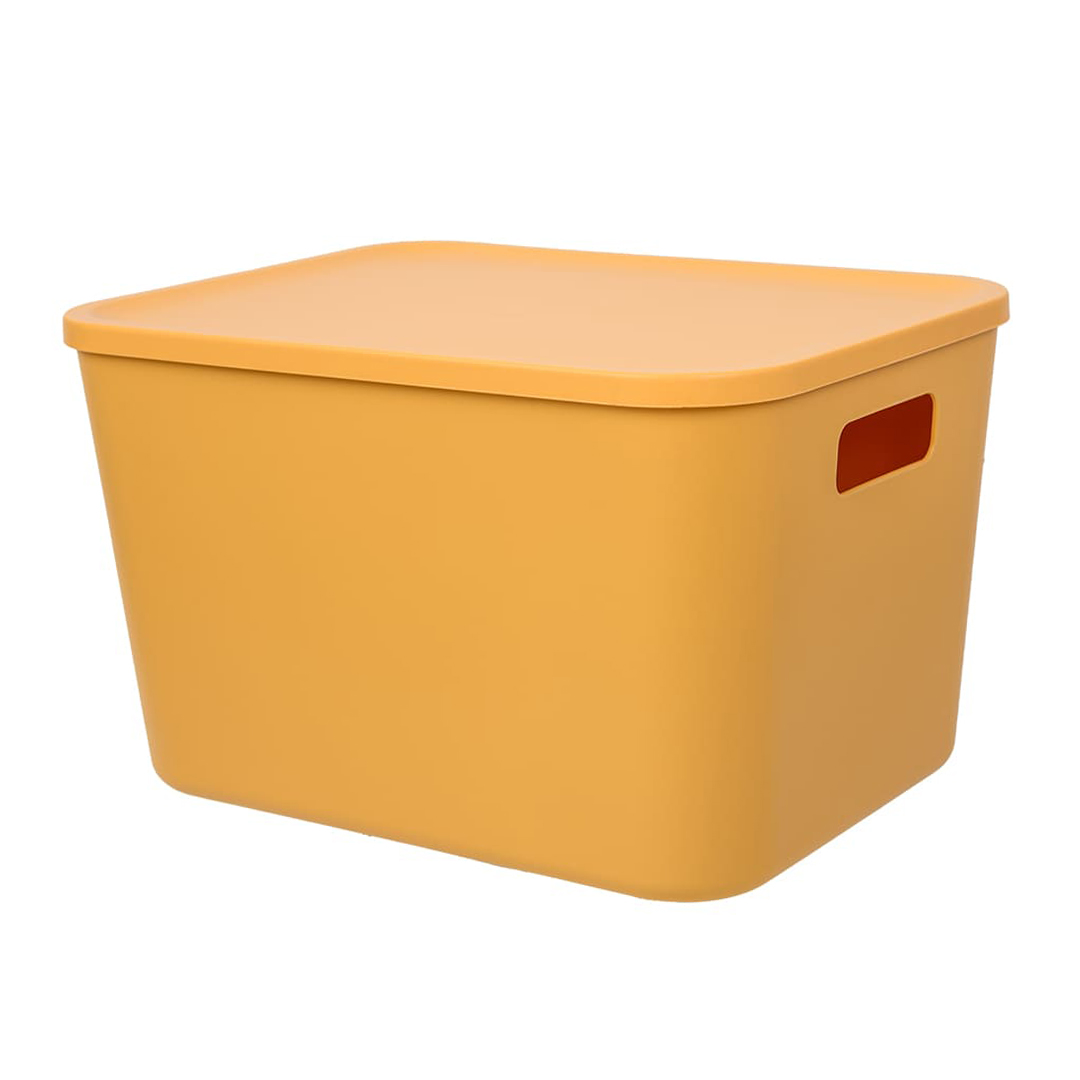 Fancy-hh102-L Корзина пластиковая для хранения Оптима, Д325 Ш245 В200, желтый