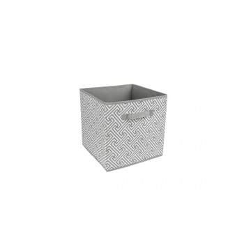 Короб-кубик для хранения "Орнамент", Д300 Ш300 В300, серый 