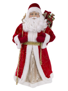 Дед Мороз В красной шубке (ПВХ, полиэстер)  28,5x19,5x61см