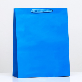 Пакет ламинированный «Синий», L 31 × 40 × 14 см        