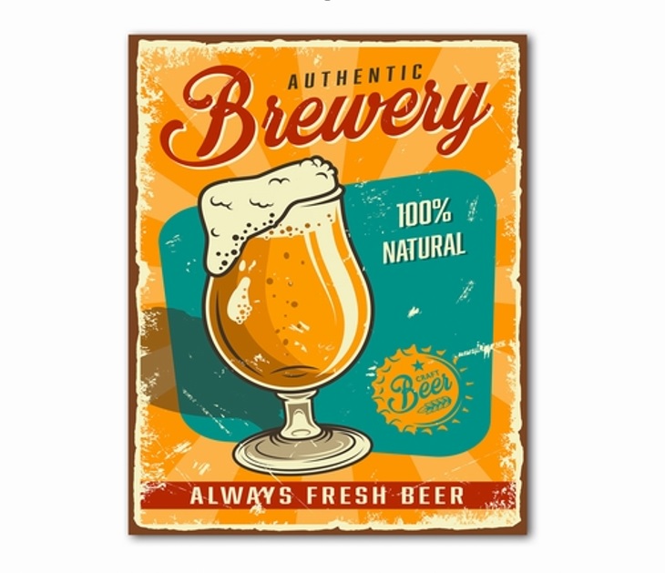 195379 Постер Beer 40х50х1,8см