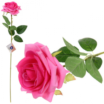 Цветок искусственный Natur Роза 60см Цвет: розовая