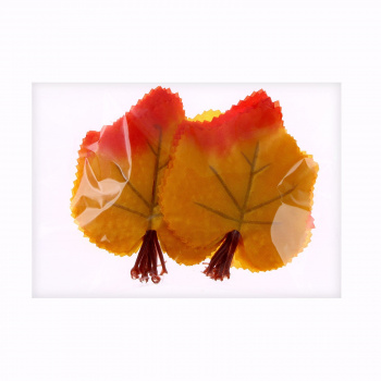 Декор "Осенний лист" набор 20 шт,  размер 1 шт 7*10*0,2 см, цвет желтый   