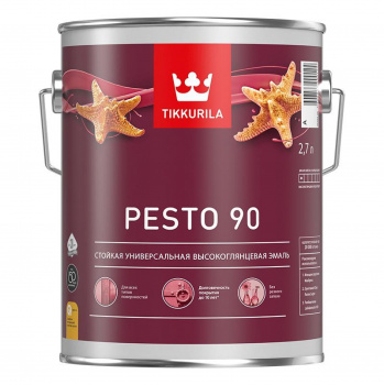 Эмаль алкидная Tikkurila Pesto 90 высокоглянцевая база С бесцветный 2,7л