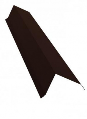 Планка торцевая для металлочерепицы 104х124х0,45мм 2,5м Шоколад RAL8017