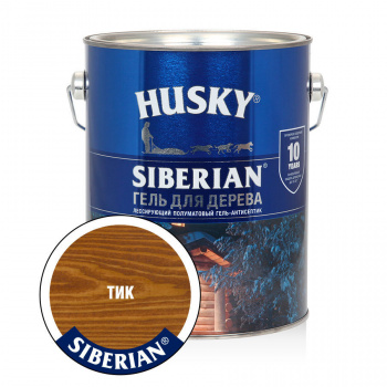 Гель-антисептик для дерева Husky Siberian полуматовый тик 2,7л