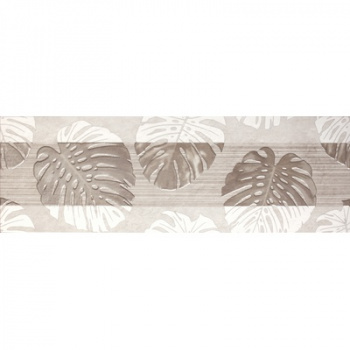Декор Линис Монстера 25х75см цвет:серый 