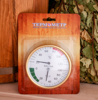 Термометр с гигрометром Банная станция 2в1 для бани и сауны в блистере