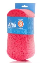 Губка для мытья а/м "Kolibriya" Alba- 6  Кирпич,   240х95х63мм