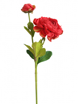 Цветок искусс. Красный Пион из ткани (искусственный шелк, полиэтилен 36х9х9см 