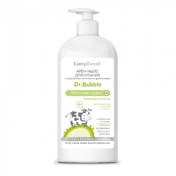 Крем-мыло д/купания Dr. Bubble с натур. молочком и пребиотиками Молоч страна 0+ 400мл