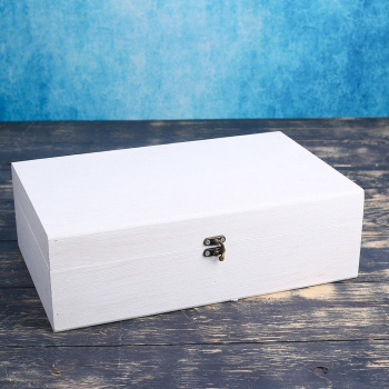 Подарочный ящик, белая кисть, 34×21,5×10,5 см   