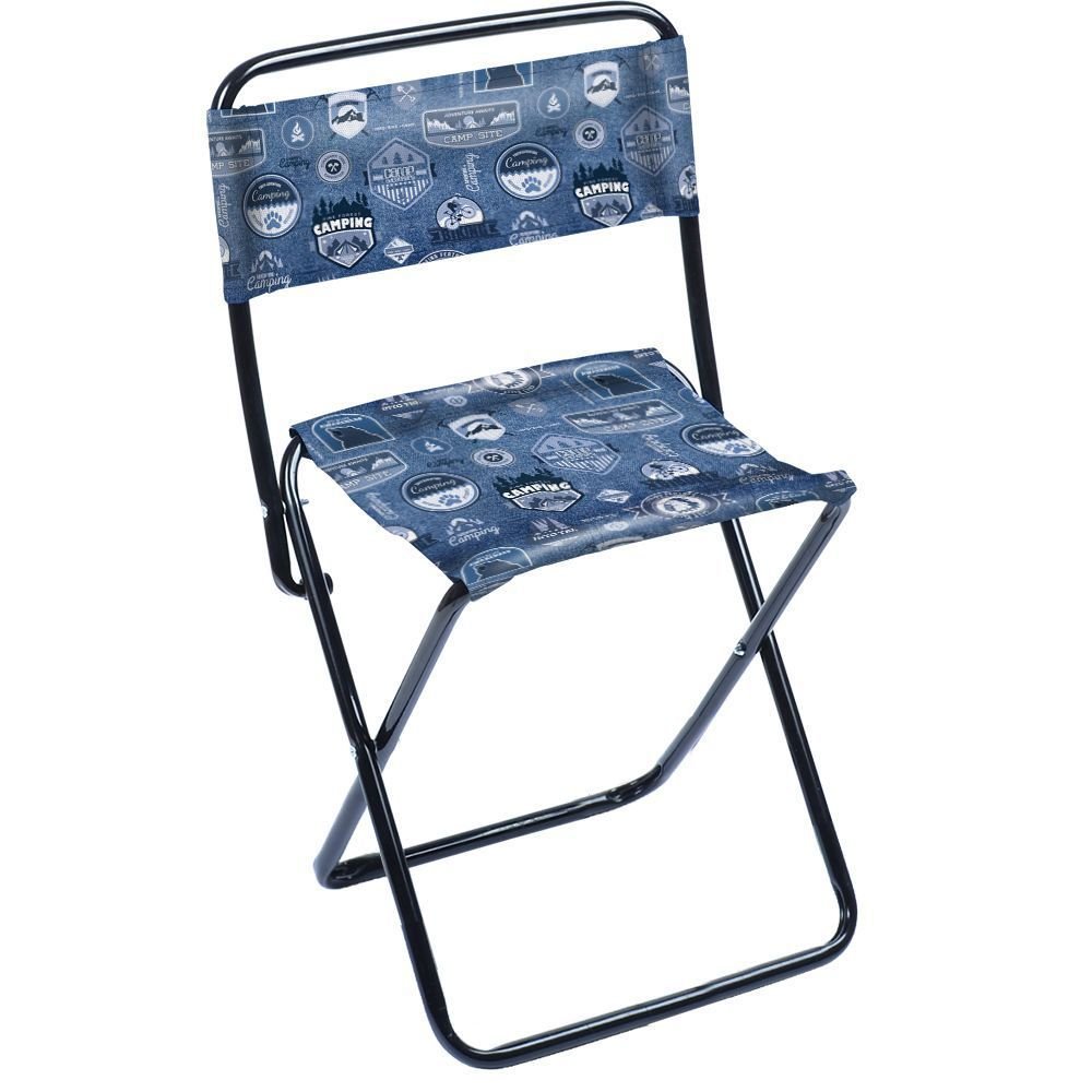 Стул складной походный 38,5*36,5*64,5 джинс м.н. 90 кг