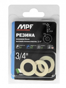 Прокладка 3/4" MPF белая (резина) (4 шт.), MP