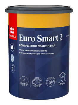 Краска интерьерная Tikkurila Euro Smart 2 глубокоматовая база А белая 0,9л