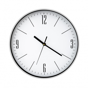 Часы настенные "Минимализм", белый-чёрный 30х30 см