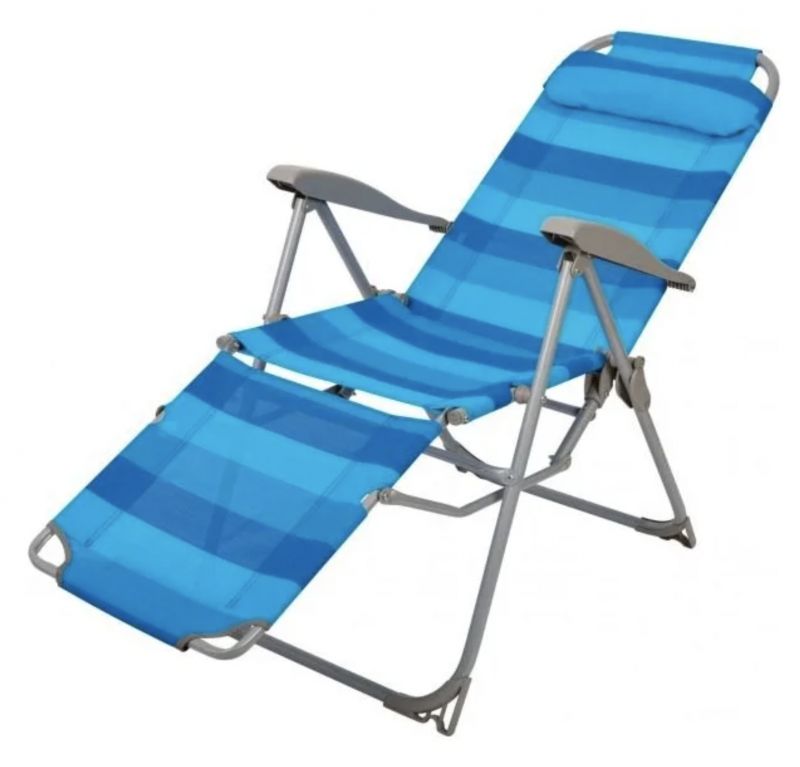 Кресло -шезлонг с подножкой  (ДхШхВ):820х590х1160мм песочный 