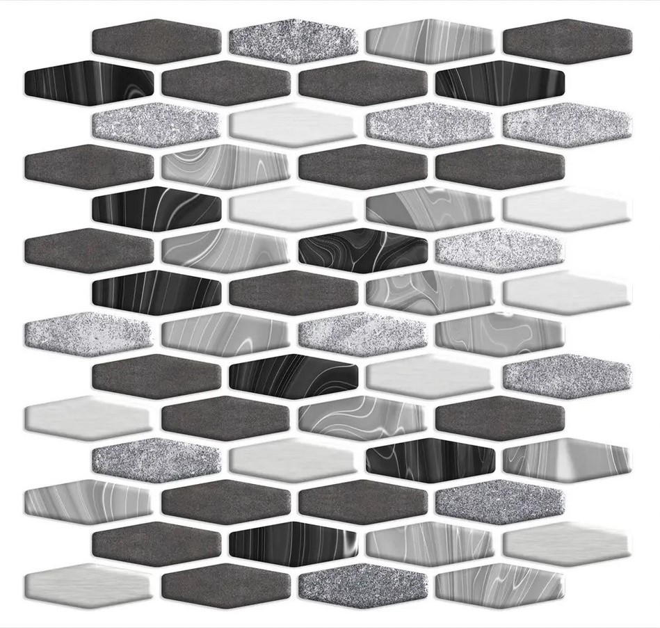 LT21-13883 Наклейка декоративная 3D мозаика Кварц 25х25 см 4 шт