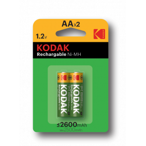 Аккумуляторы NiMH (никель-металлгидридные) Kodak HR6-2BL 2600mAh 2шт