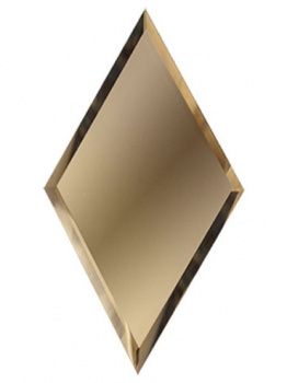 Плитка зеркальная бронзовая Ромб с фацетом 10мм 300х510 мм