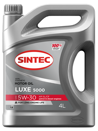 600245 Масло моторное 5w30 SINTEC LUXE 5000, API SL-CF Полусинтетика 4л