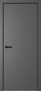 Полотно дверное ПВХ 800 "N01" эмалит графит  (черная алюм.кромка с 4-х сторон, магнитная защелка)