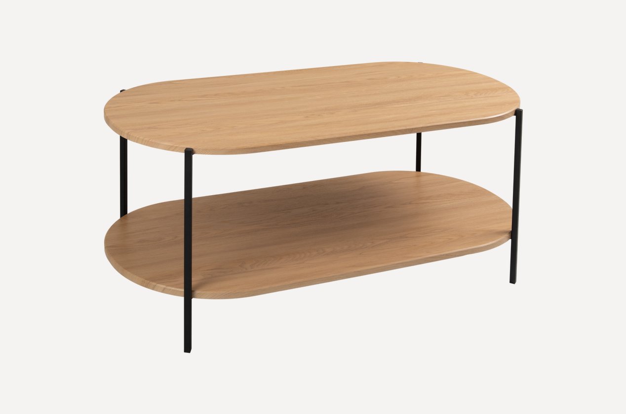 GP-00097463 Стол журнальный Баунт цвет дуб сонома, опоры черный