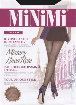 Колготки MINIMI MISTERY LINEA RETE 20 в сеточку со швом сзади ноги Daino L/XL