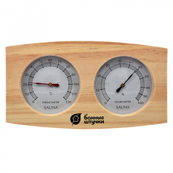 Термометр с гигрометром Банная станция 24,5*13,5*3см  для бани и сауны