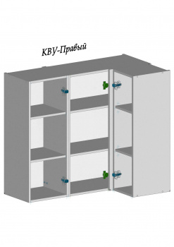 Каркас верхнего углового шкафа высокий правый (бел сканд)