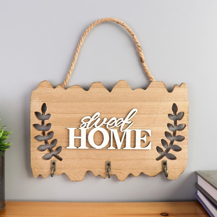 5051250 Крючки декоративные дерево Милый дом. Веточки МИКС 14х22,5х3 см