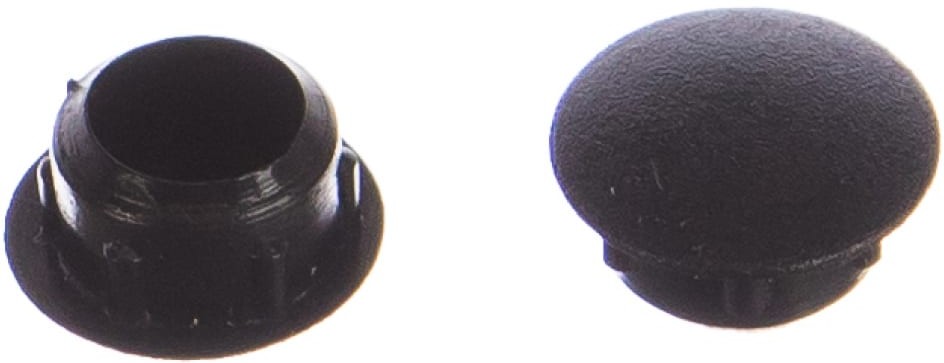 020180 Заглушка декоративная 10 мм черная (35 шт) - пакет Э