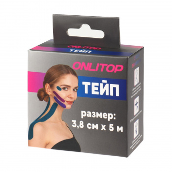 КинезиоТЕЙП для лица и тела 3,8см*5м бежевый к/кор ОТ 9408642