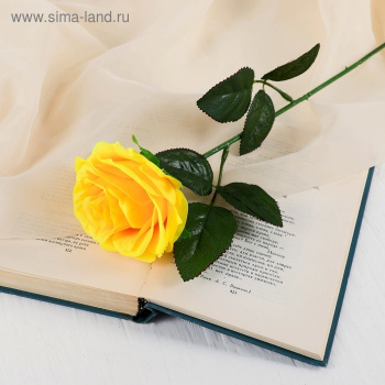 Цветы искусственные "Роза Глория" 9х60 см, жёлтый                         